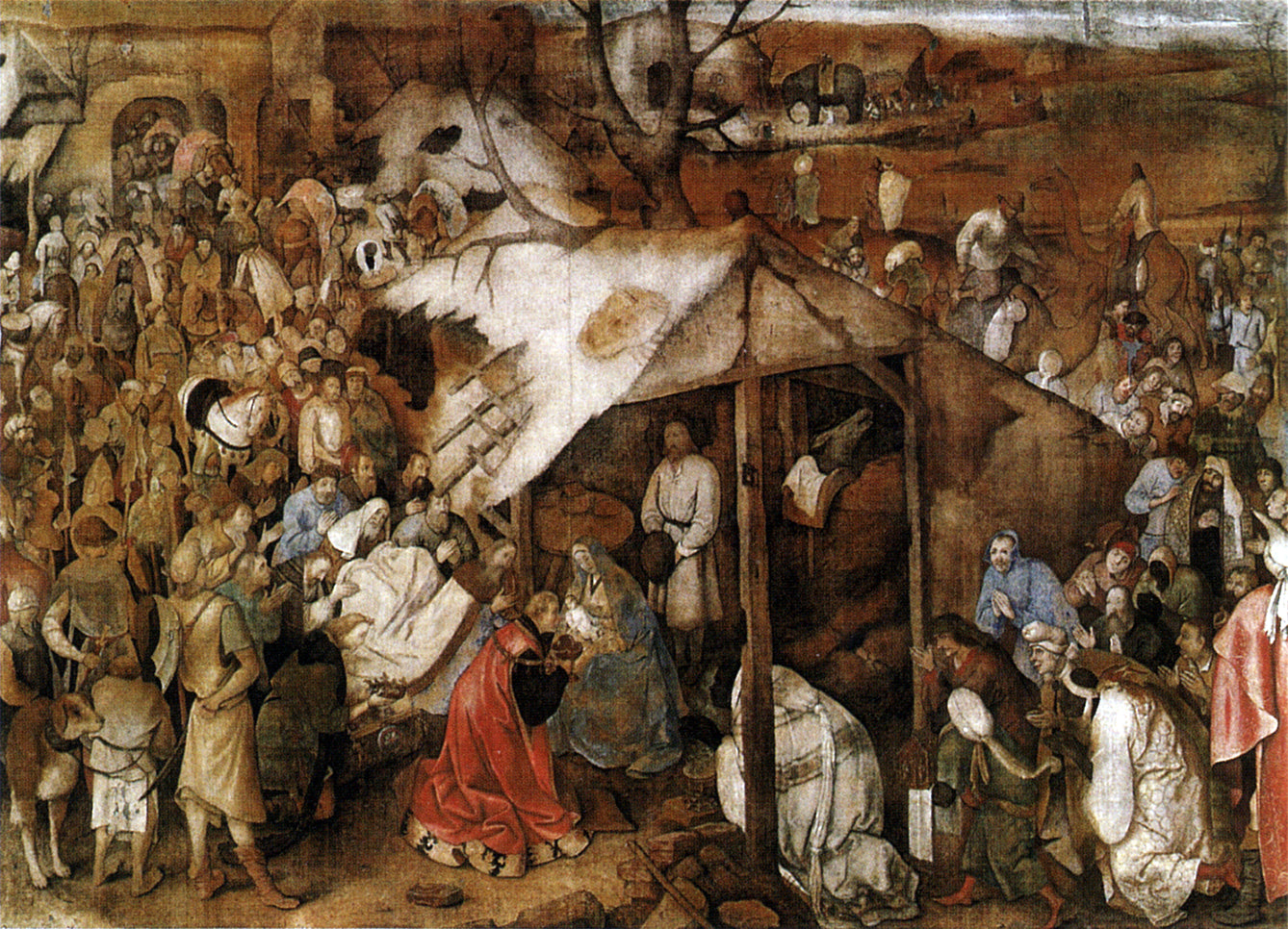 De hellige tre kongers tilbedelse - Pieter Brueghel den Ældre