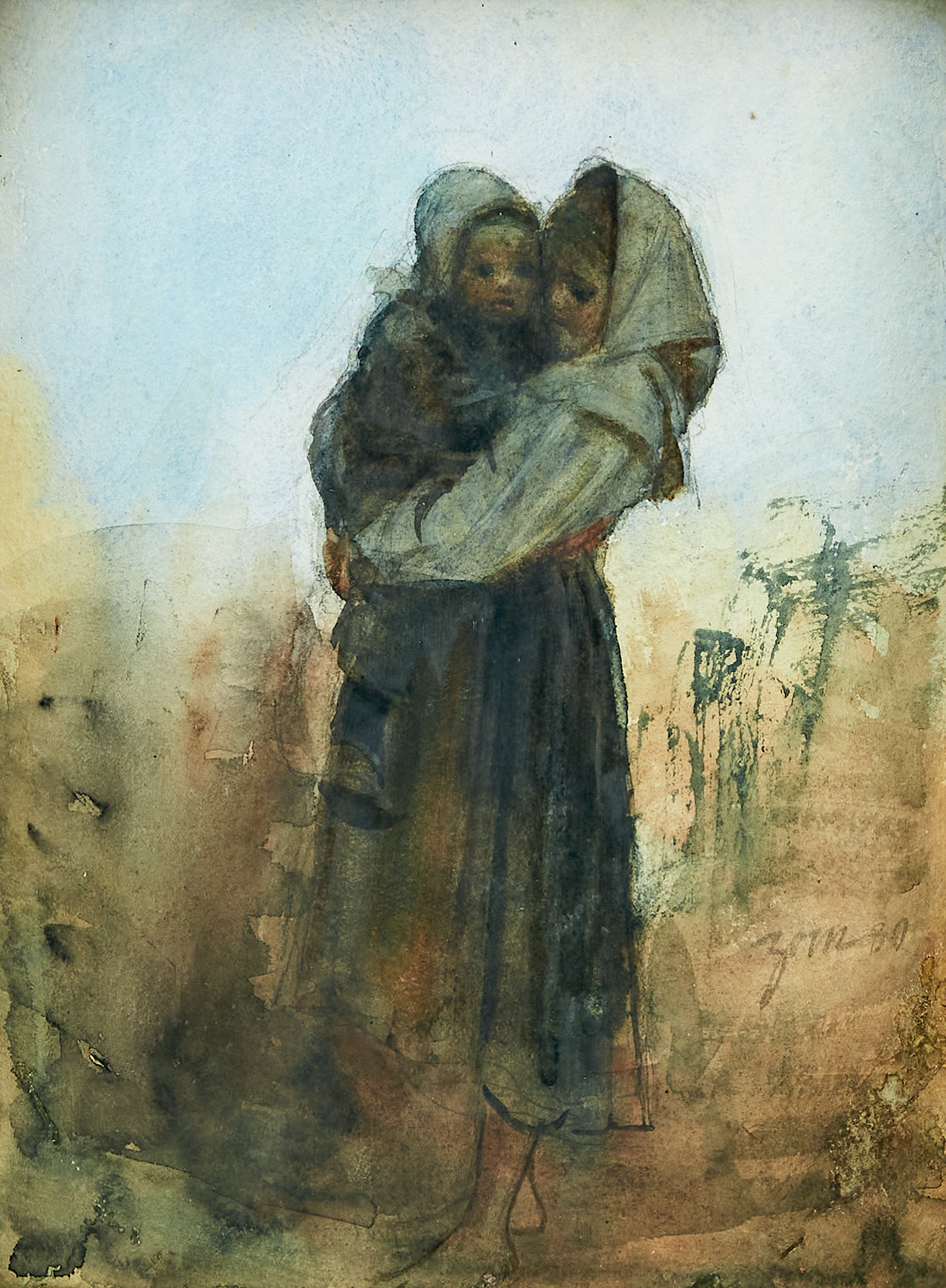 Fille avec enfant - Anders Zorn