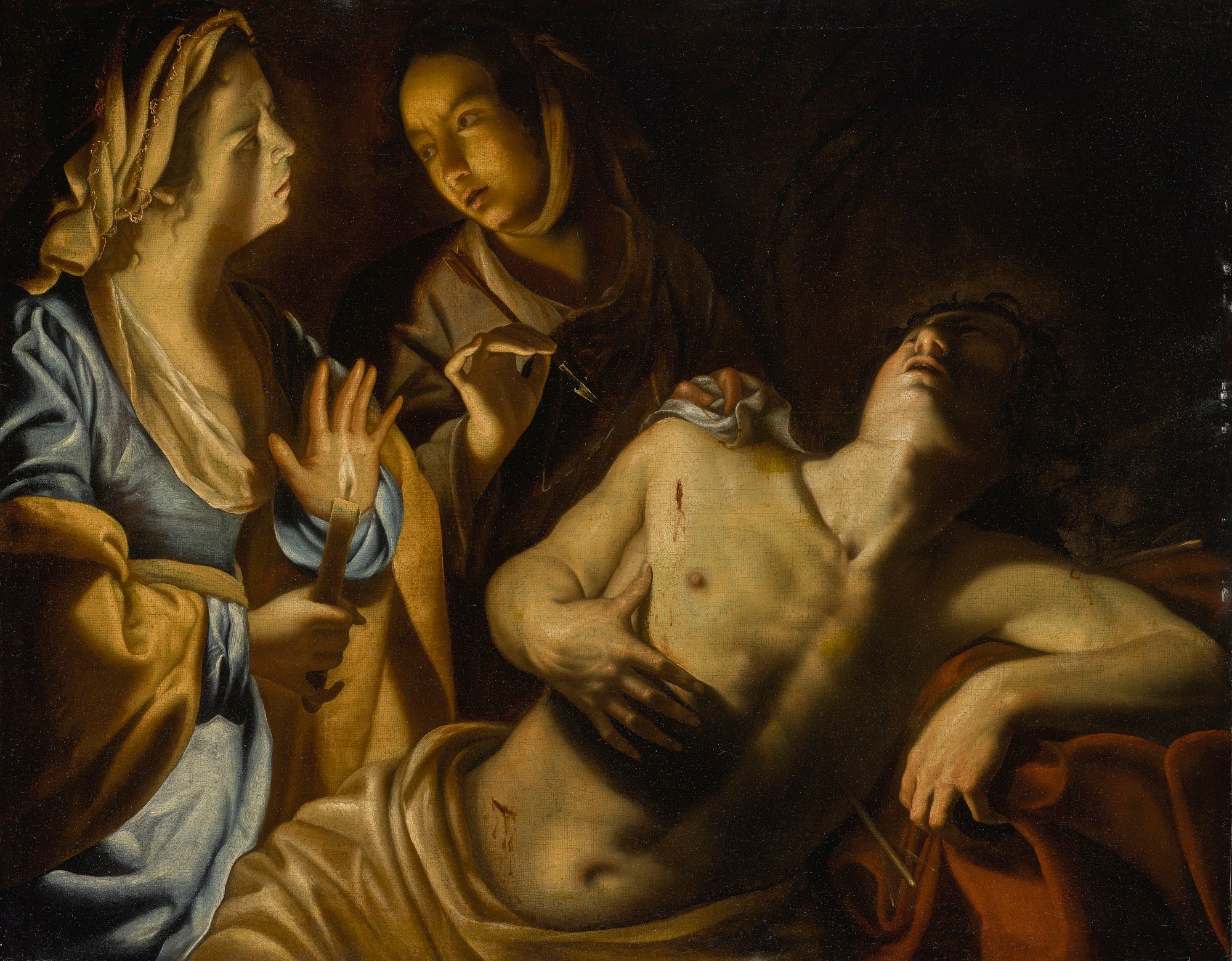Saint Sébastien soigné par Sainte Irène - Artemisia Gentileschi