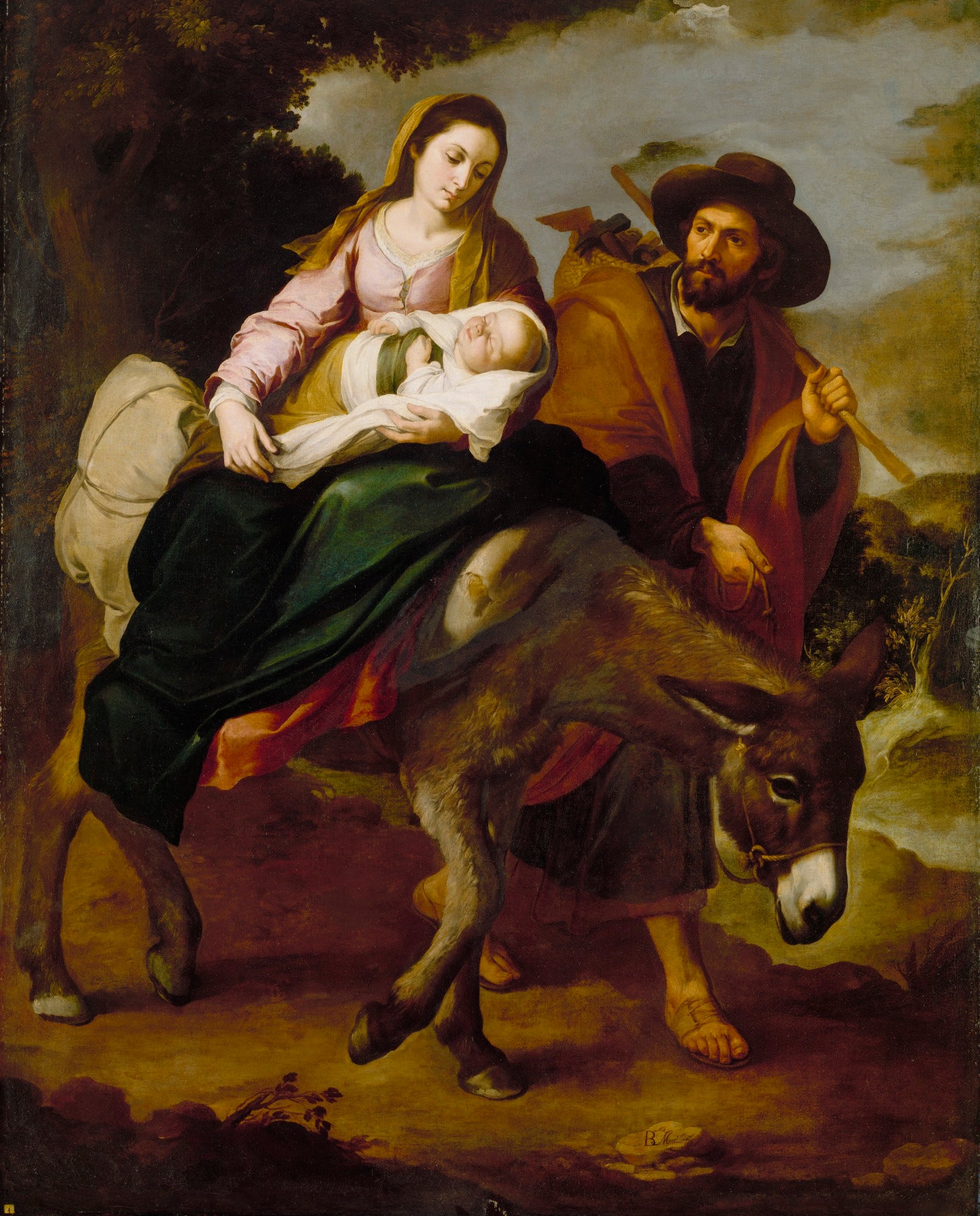 La fuite en Egypte - Bartolomé Esteban Murillo