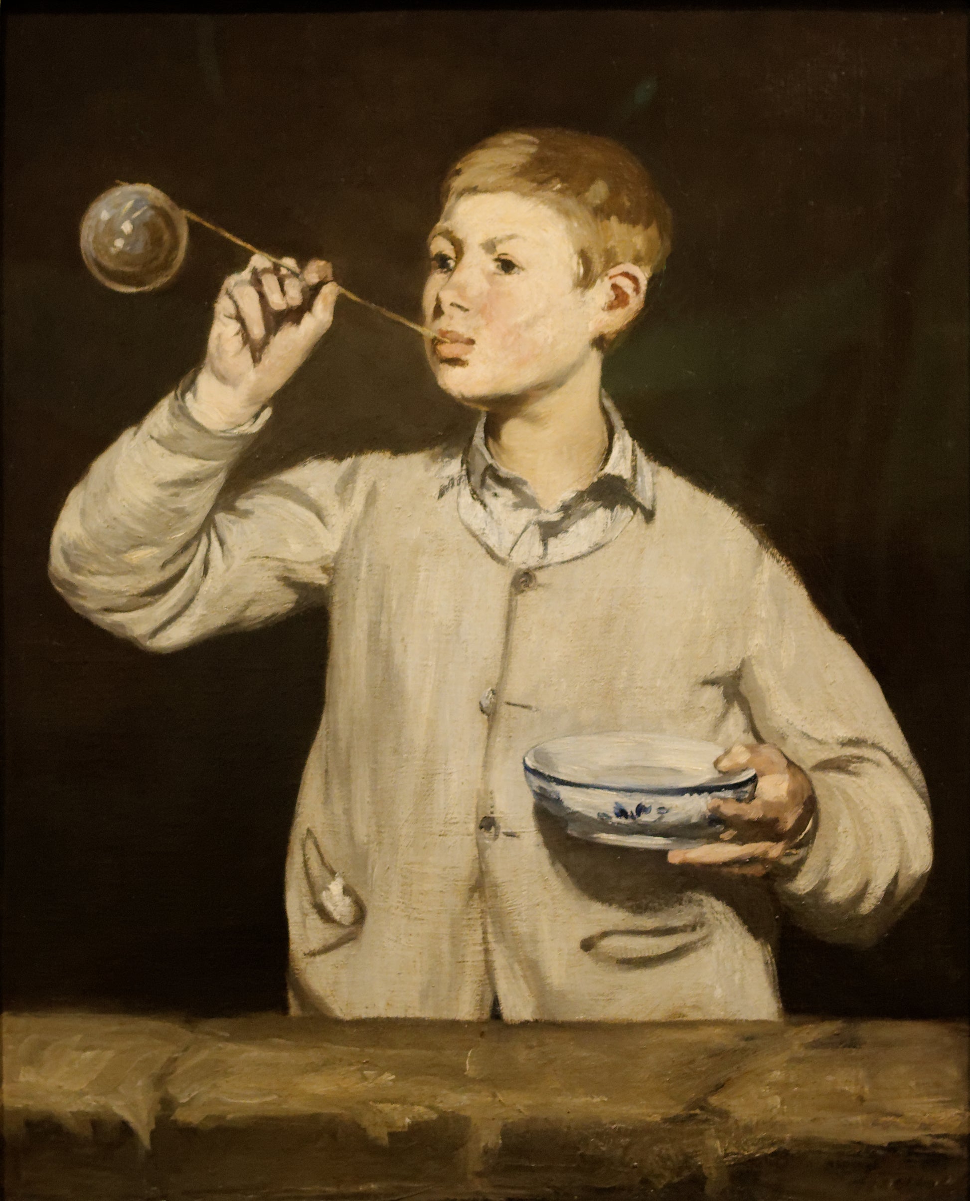 Reproduction du tableau « Les Bulles de savon - Édouard Manet » par Alpha Reproduction en peinture à l’huile