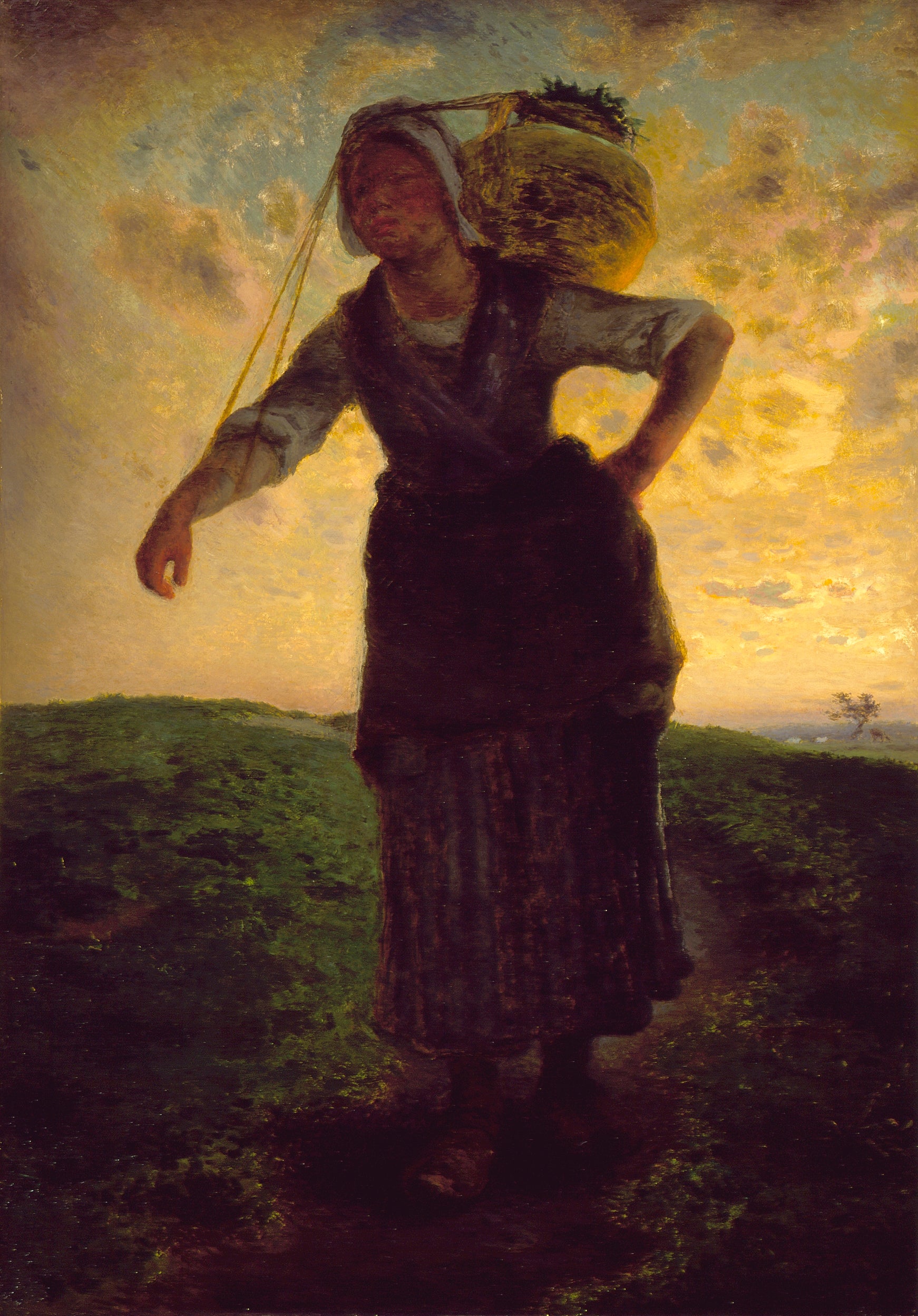 Laitière normande à Gréville - Jean-François Millet