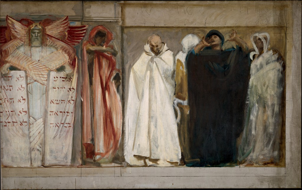 Reproduction du tableau « Étude pour « Frieze of Prophets », Bibliothèque publique de Boston - John Singer Sargent » par Alpha Reproduction en peinture à l’huile