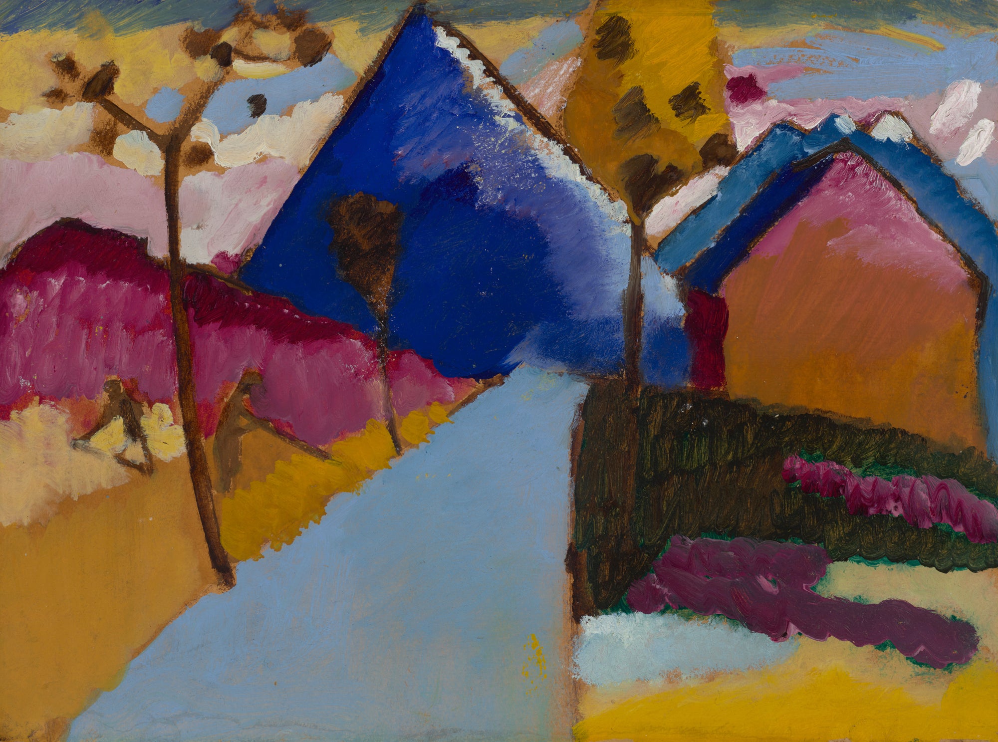 Reproduction du tableau « Kochel - Route droite - Vassily Kandinsky » par Alpha Reproduction en peinture à l’huile