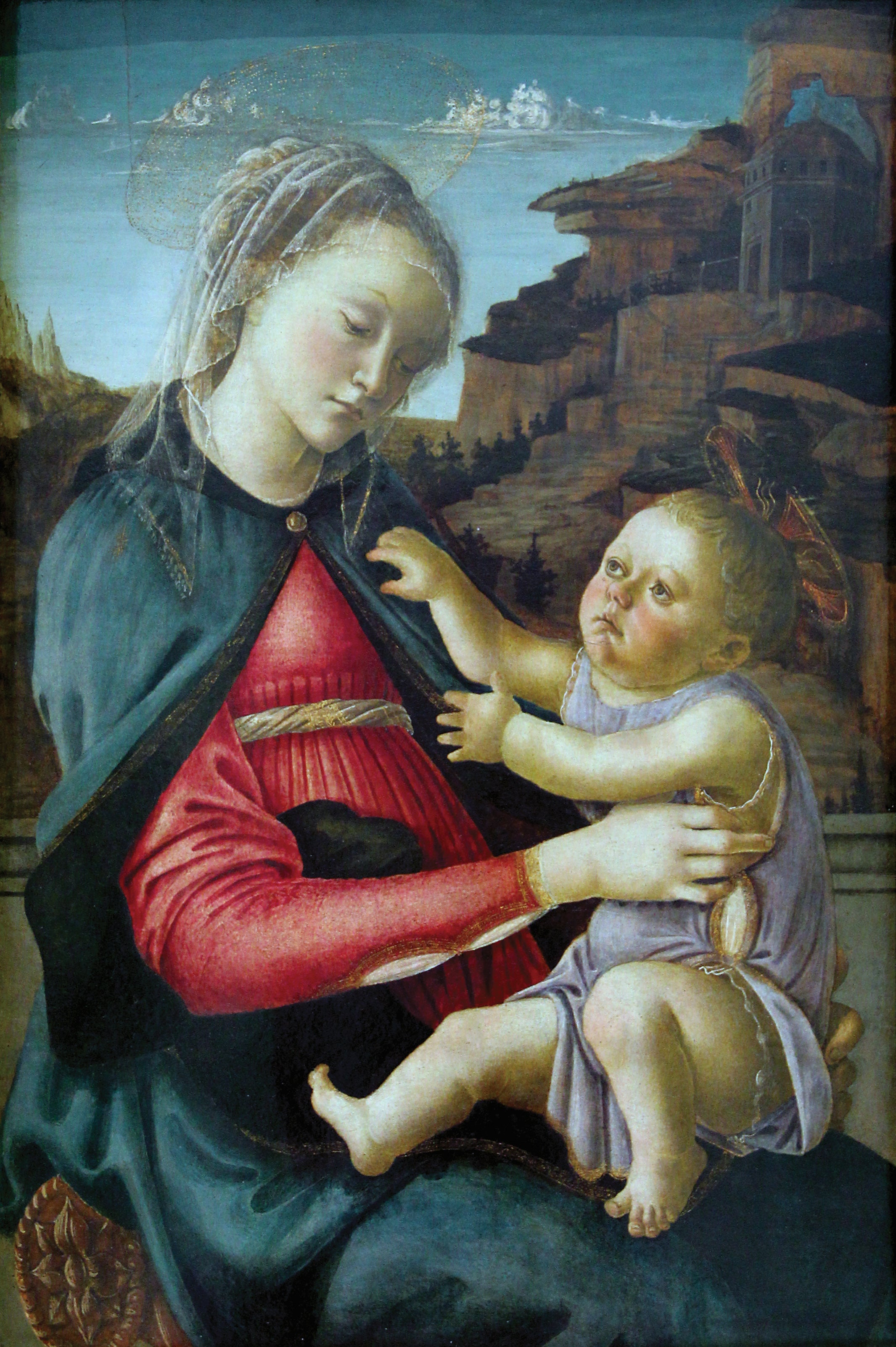 Jomfruen og Barnet, kaldet Guidi Madonnen fra Faenza - Sandro Botticelli
