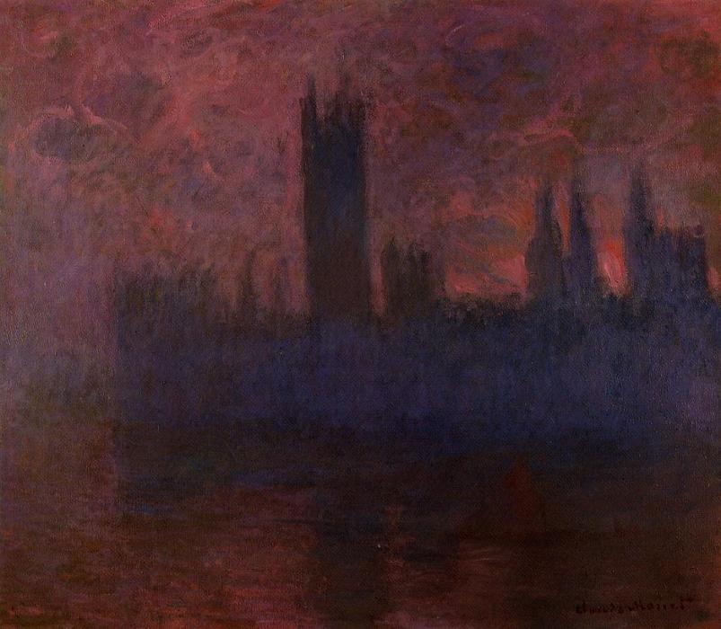 Parlamentsbygningerne, Symfoni i Rosa - Claude Monet