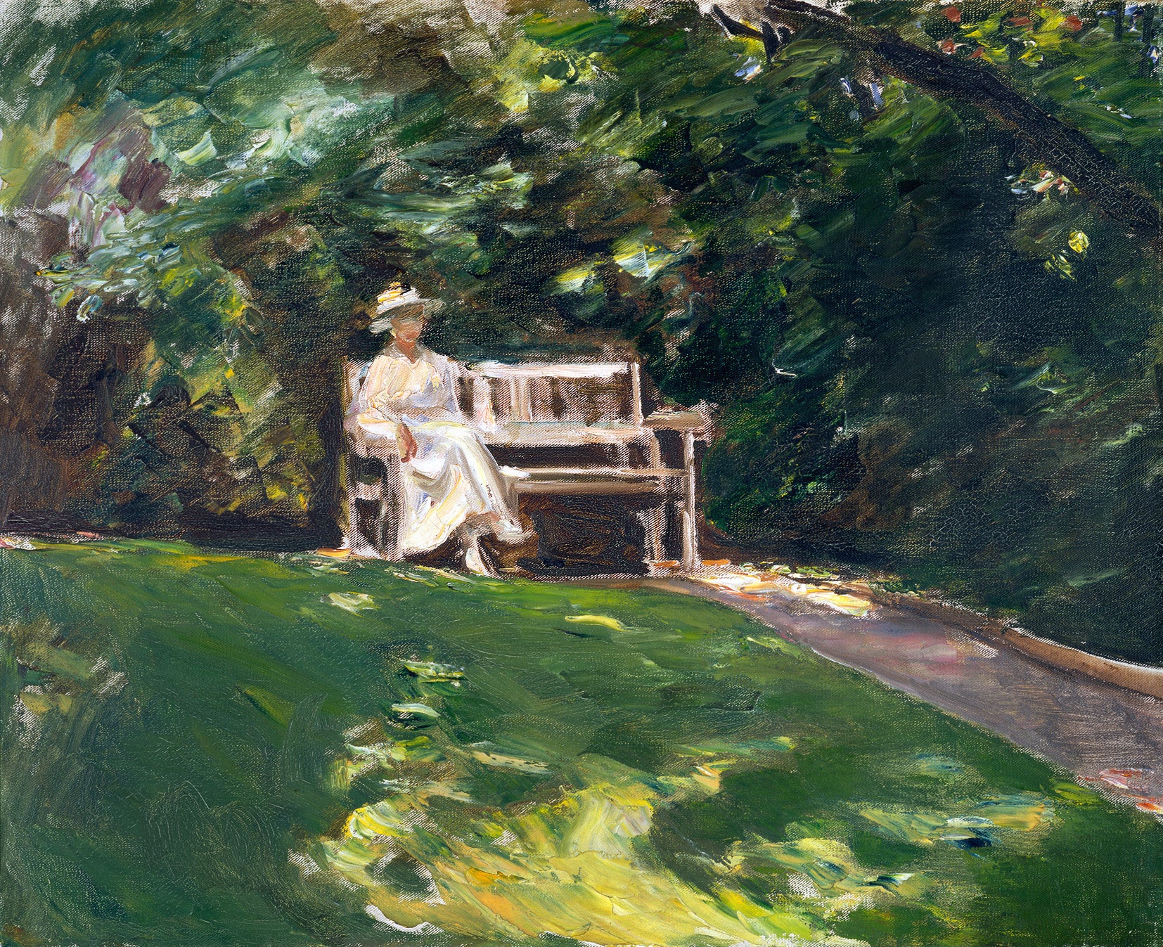 Bænken i haven - Max Liebermann