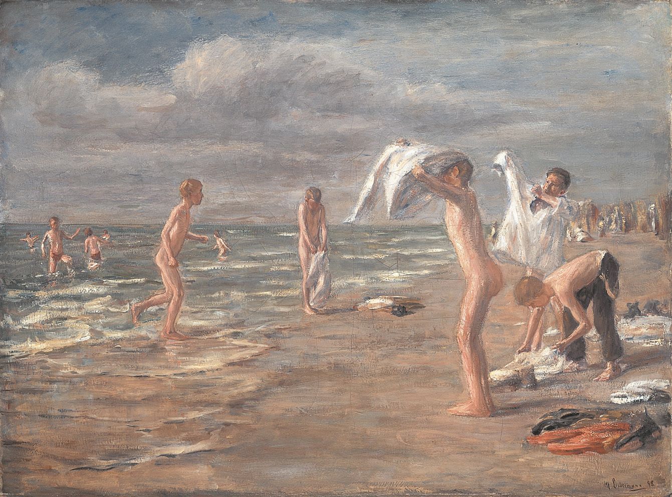 Drengenes bad - Max Liebermann