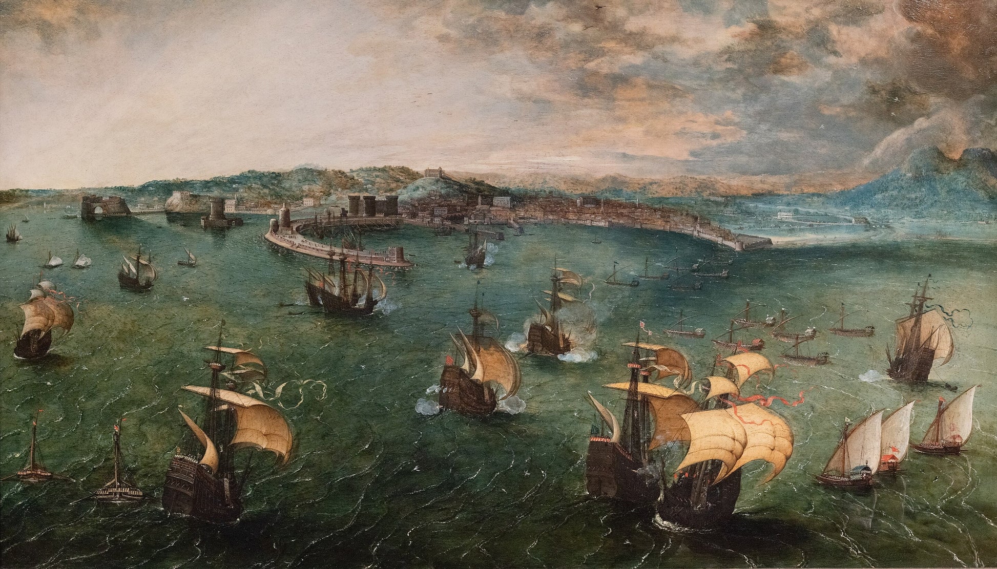 Søslag i Napolibugten - Pieter Brueghel den Ældre