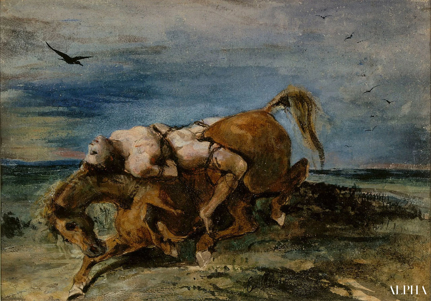 Le mazeppa - Eugène Delacroix - Reproductions de tableaux et peintures haut de gamme