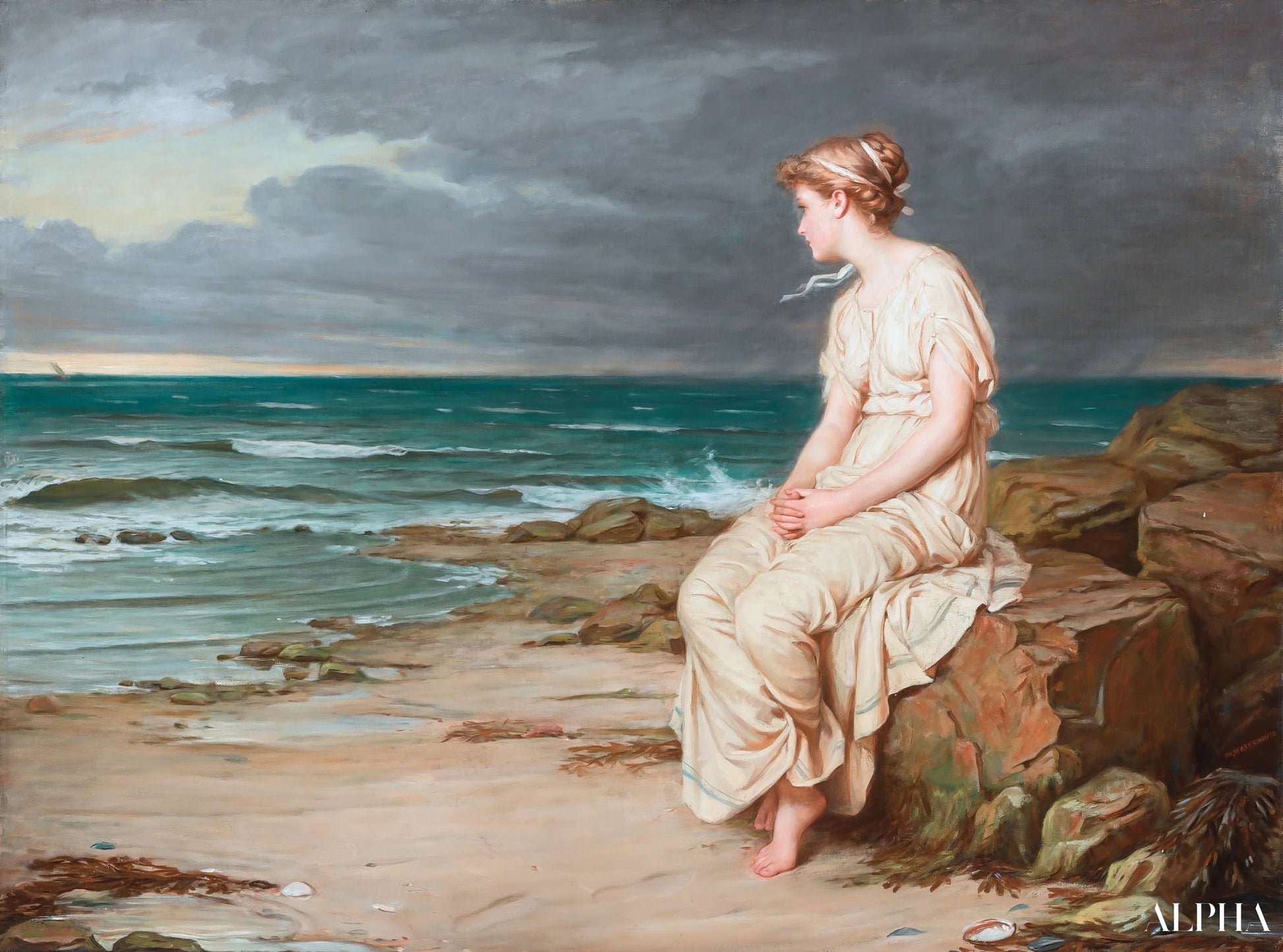Reproduction du tableau « Miranda - John William Waterhouse » par Alpha Reproduction en peinture à l’huile