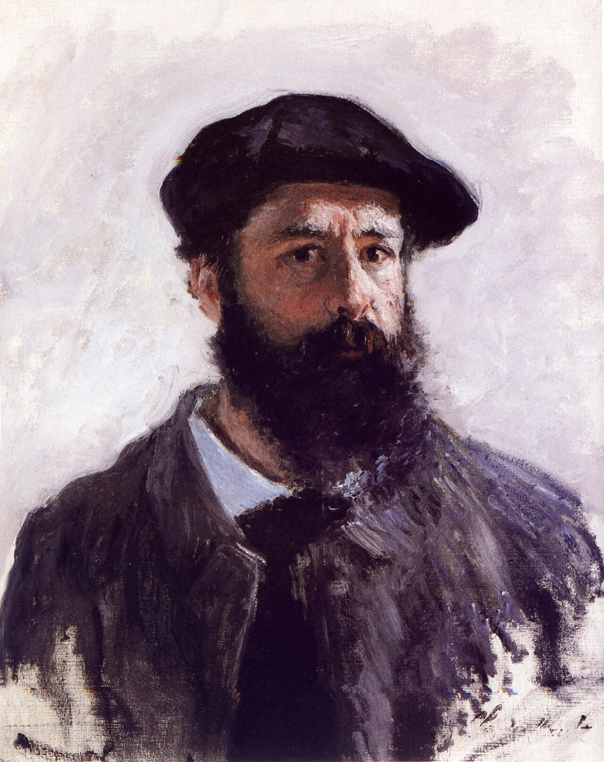 Autoportrait attribue à Claude Monet, rare image peinte du maître impressionniste
