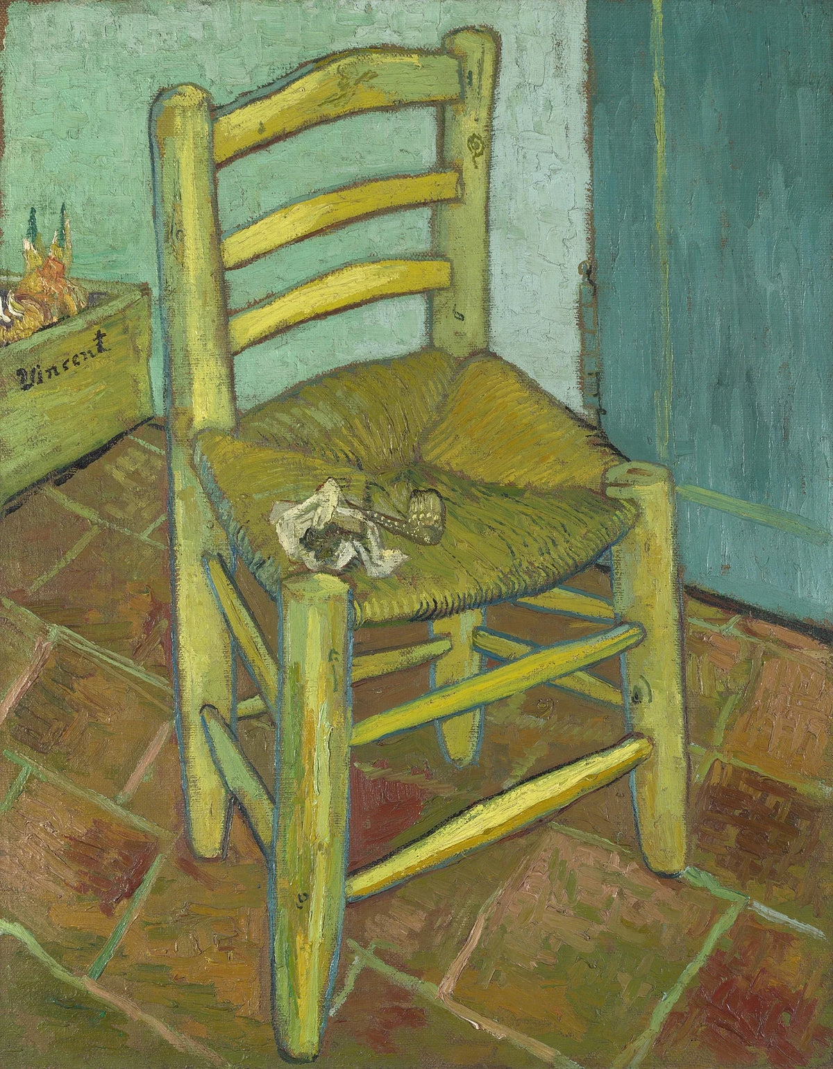 La Chaise de Van Gogh avec pipe, tableau de 1888