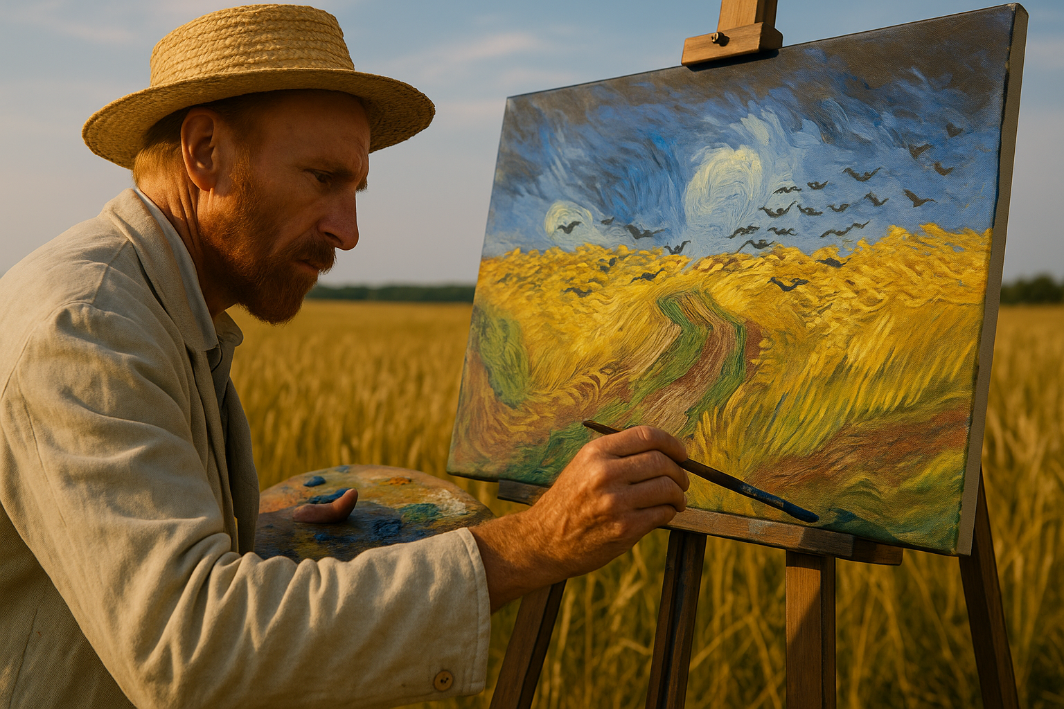 Hvedemark med Krager – Van Goghs Ultimative Råb, Malet under en Oprørt Himmel