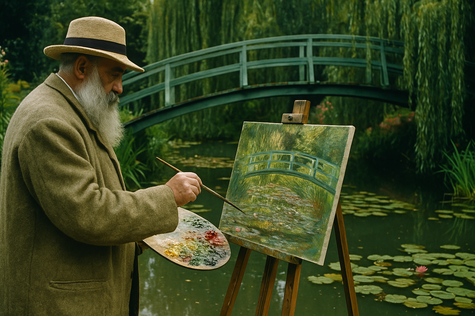 Monets japanske bro – Et impressionistisk mesterværk i hjertet af Giverny