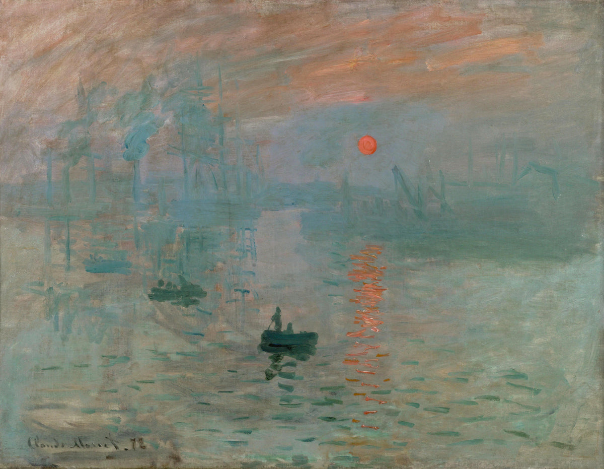 Impression, soleil levant de Claude Monet, port du Havre dans la brume