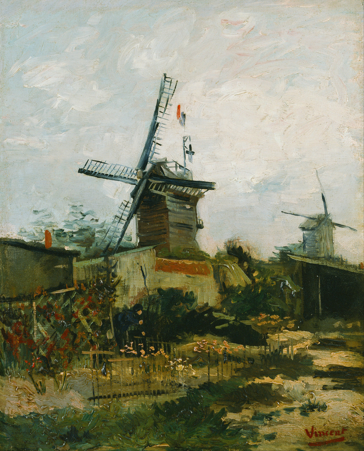 Vincent van Gogh, Moulins à vent de Montmartre, 1886