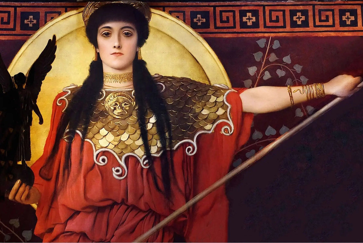🛡️ Athéna (détail de Pallas Athéna) – Gustav Klimt (vers 1898) image 1 reproduction de peinture à l’huile