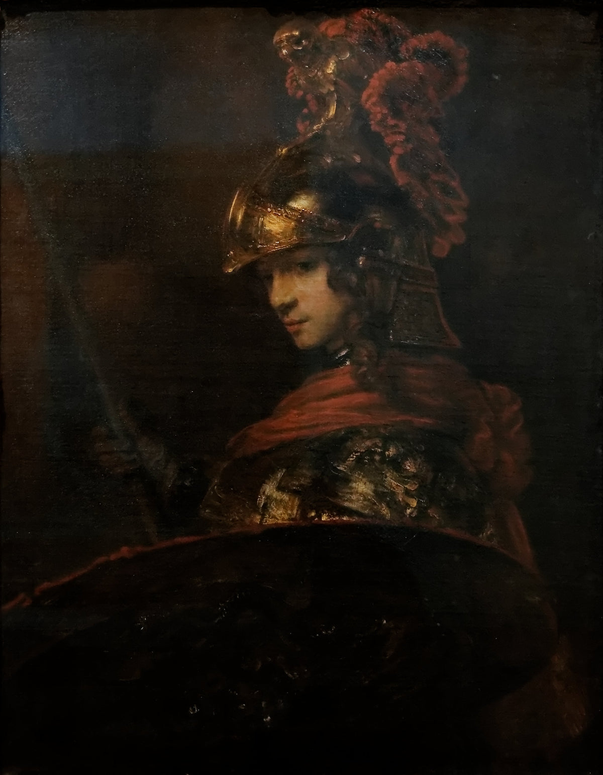 Pallas Athéna, composition de Rembrandt et un élève vers 1657, musée Calouste Gulbenkian