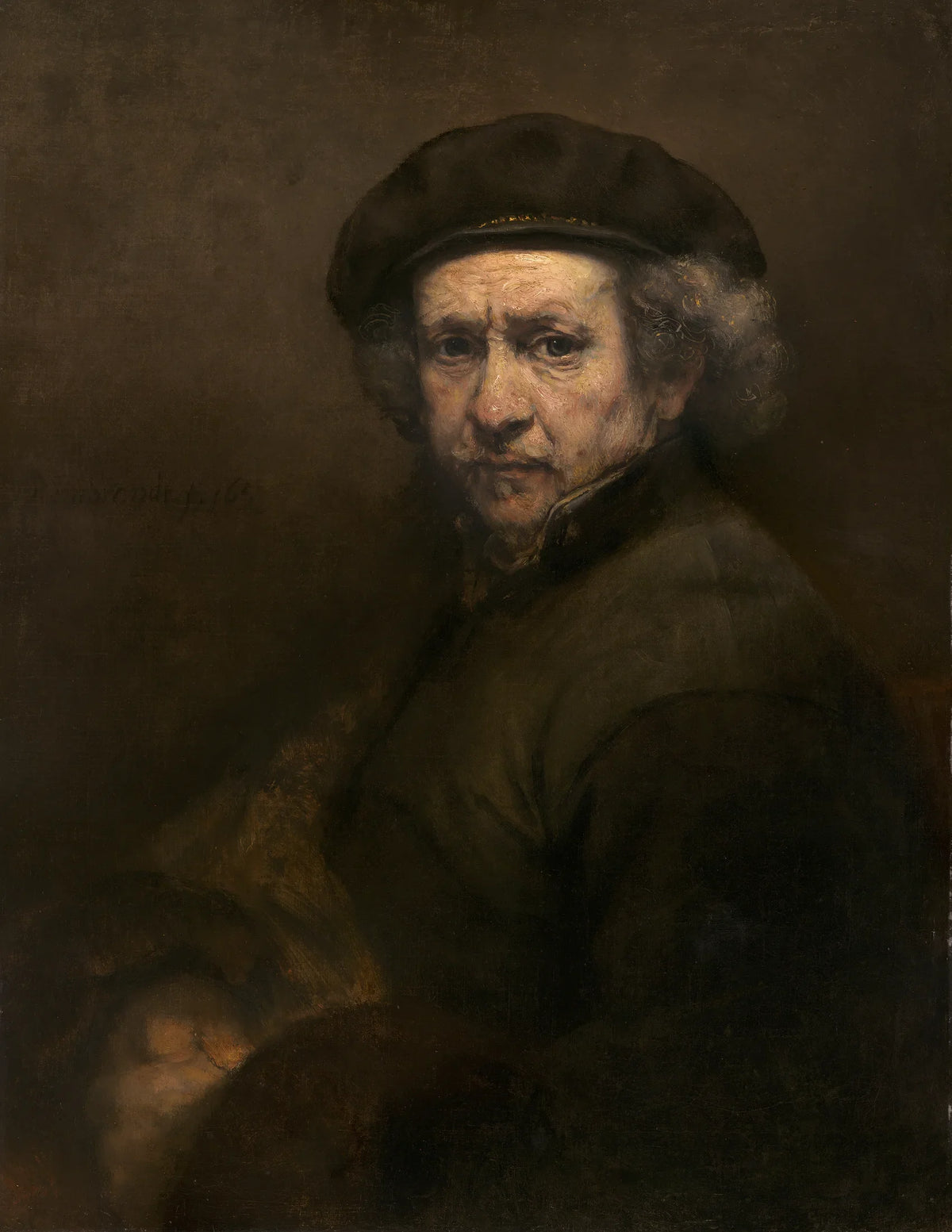 Autoportrait de Rembrandt pour le décompte de ses œuvres
