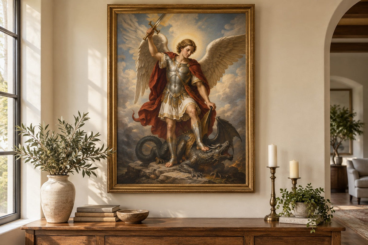 Illustration IA : représentation imaginaire de saint Michel Archange