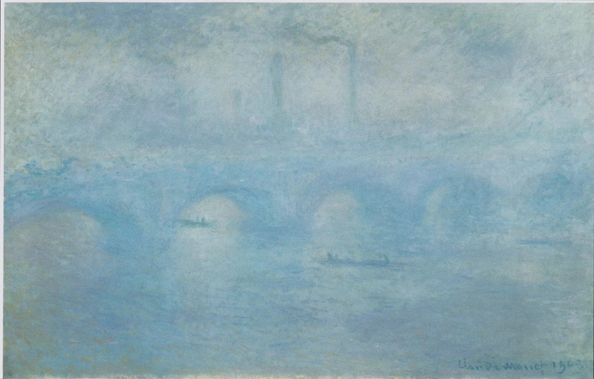 Waterloo-broen, tågeeffekt - Claude Monet
