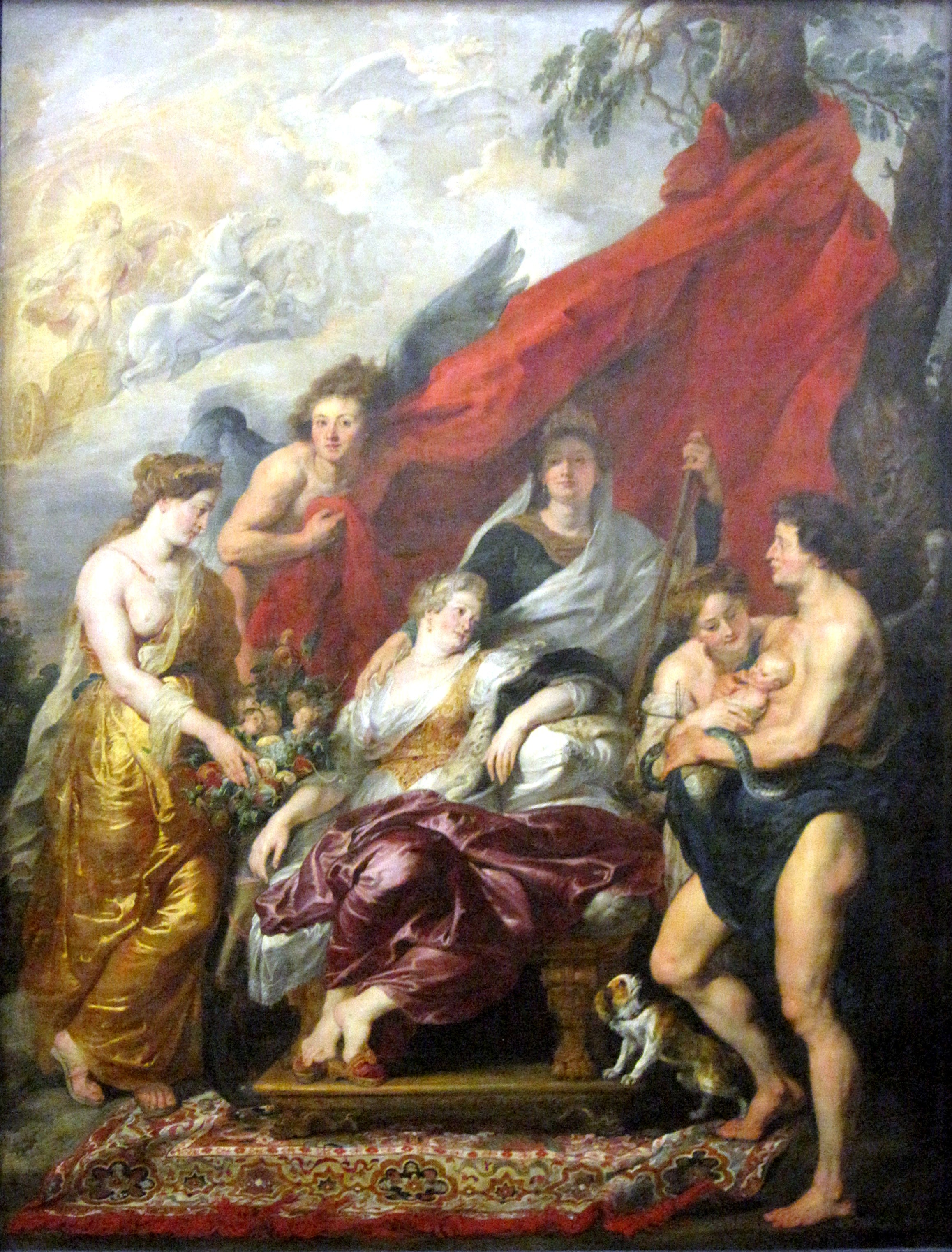 Louis XIII's fødsel i Fontainebleau den 27. september 1601 - Peter Paul Rubens