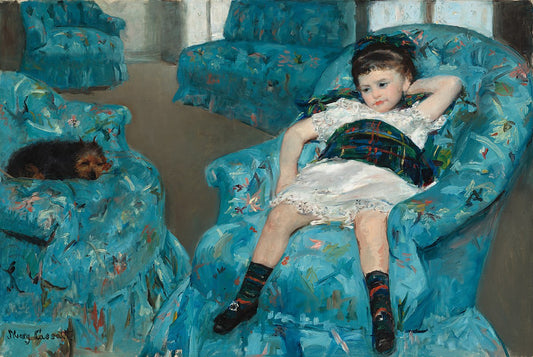 🪑 Pige i en blå lænestol – Mary Cassatt (1878)