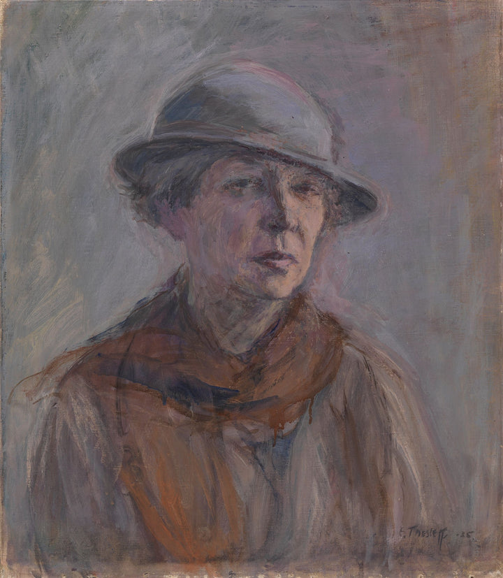 Selvportræt med hat - Ellen Thesleff
