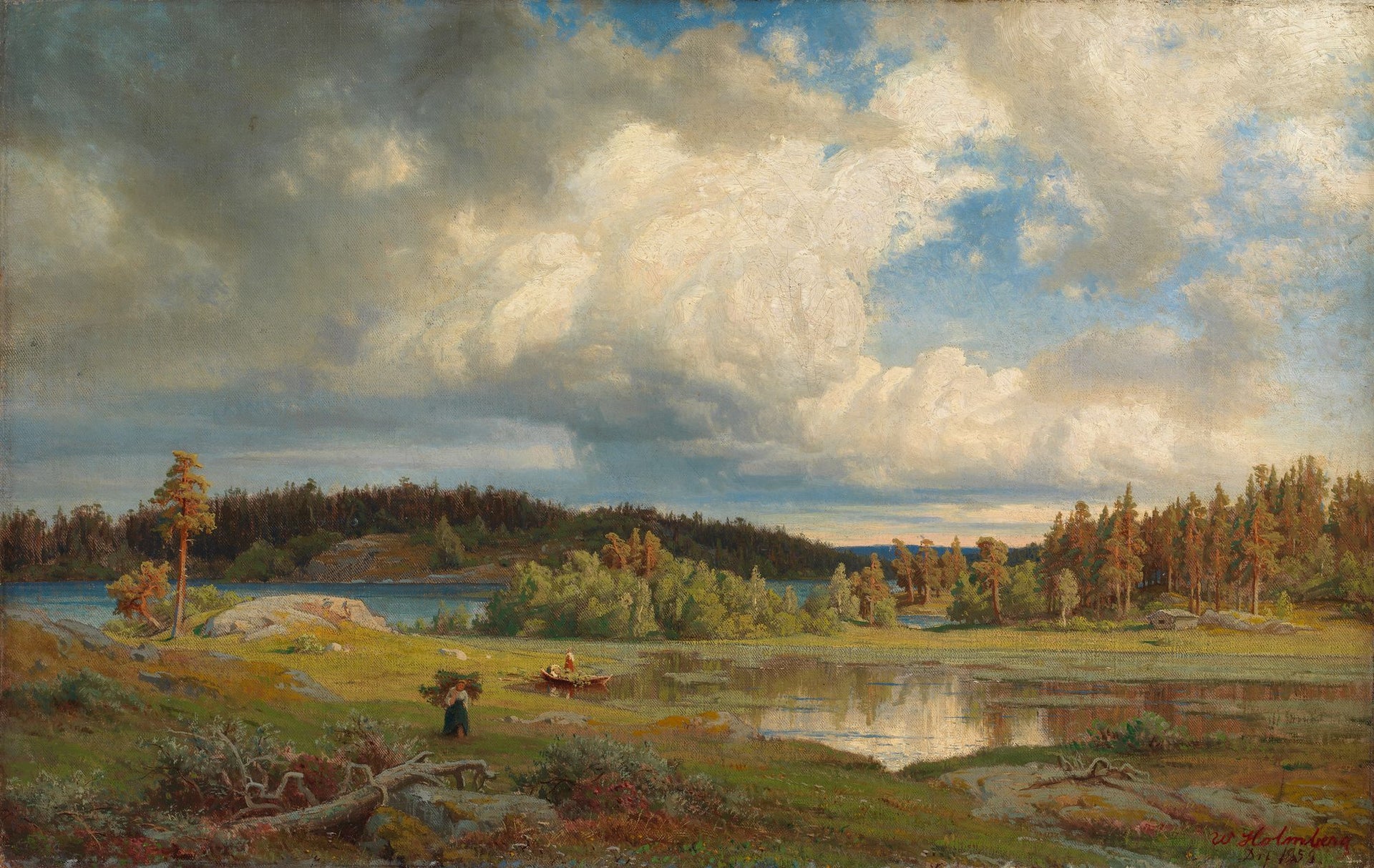 Paysage de Kuru dans la lumière du matin, Werner Holmberg, 1858