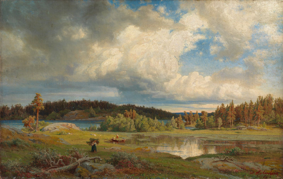 Paysage de Kuru dans la lumière du matin, Werner Holmberg, 1858