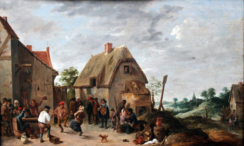 Dans på landsbyens marked - David Teniers den Yngre