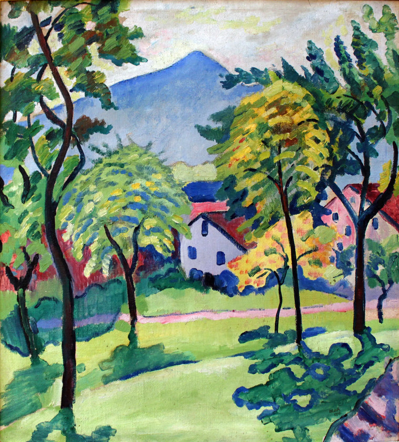 Tegernsee Landskab - August Macke