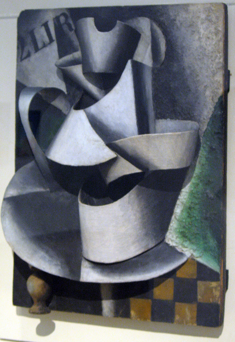 Pichet sur une table. Peinture plastique - Lioubov Popova