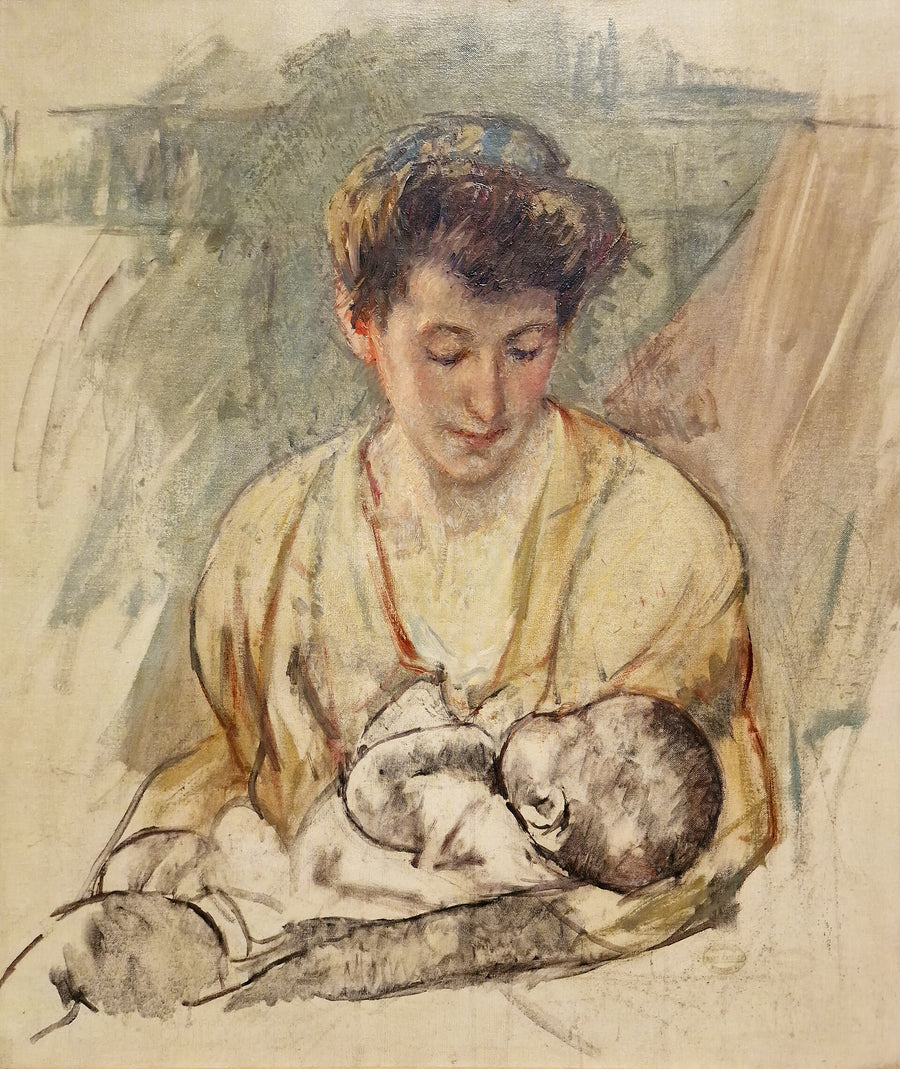 Mère Rose regardant son bébé endormi, Mary Cassatt, 1908, huile sur toile