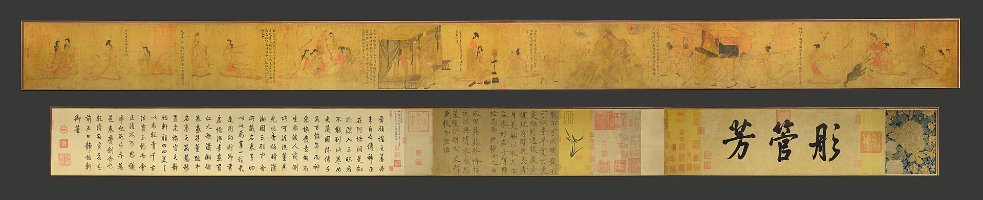 Les Admonitions de l’instructrice aux dames de la cour, Gu Kaizhi, copie des VIe–VIIIe siècles — peinture chinoise