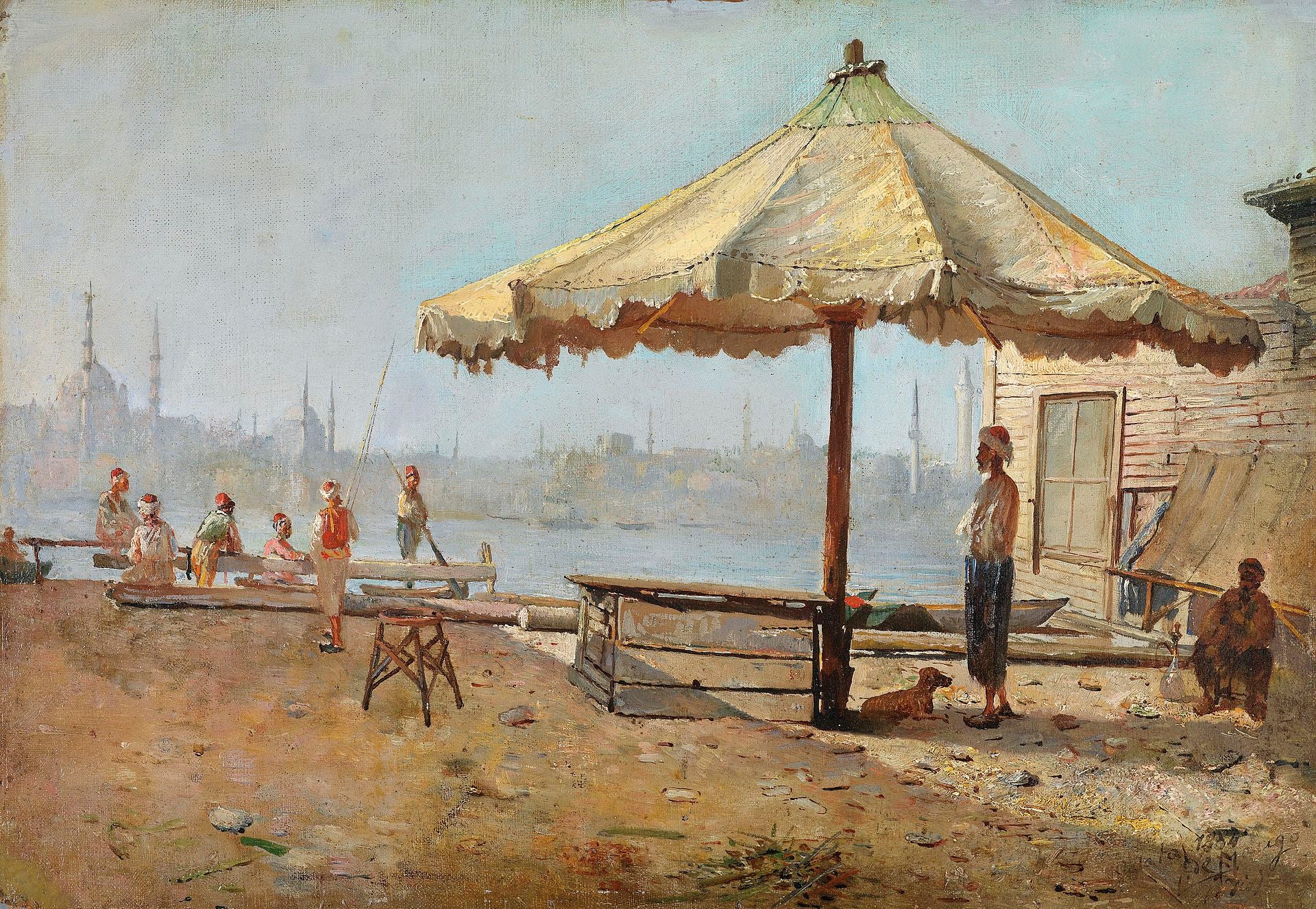 Sur la Corne d’Or — Leonardo de Mango, 1884, huile sur toile