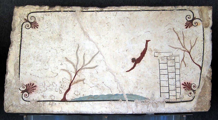 Le Plongeur de Paestum — Artiste grec anonyme, peinture murale