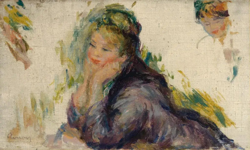 Kvinne med albuen på bordet - Pierre-Auguste Renoir