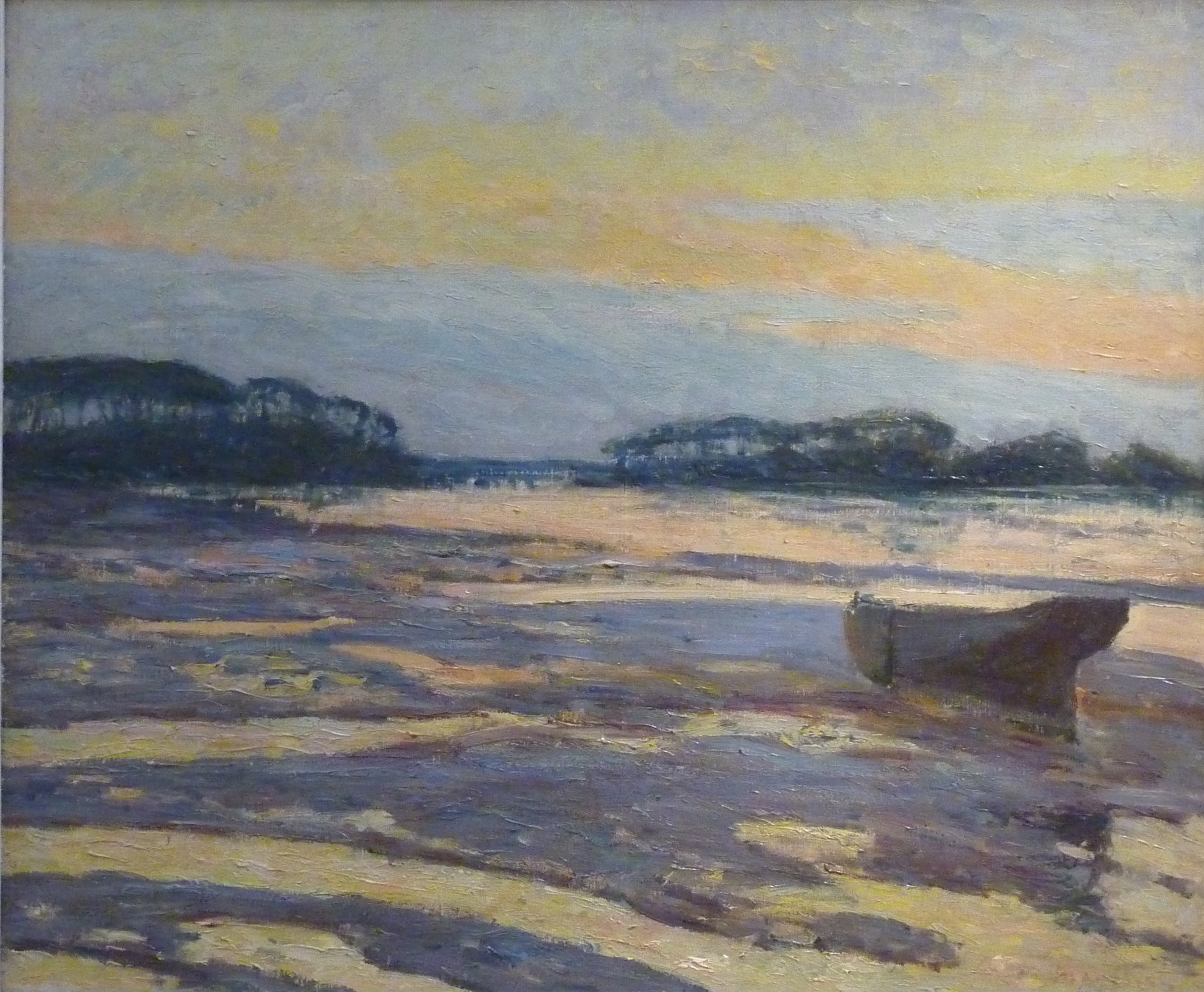 Crépuscule jaune sur les vasières Loctudy - Maxime Maufra - Alpha Reproduction