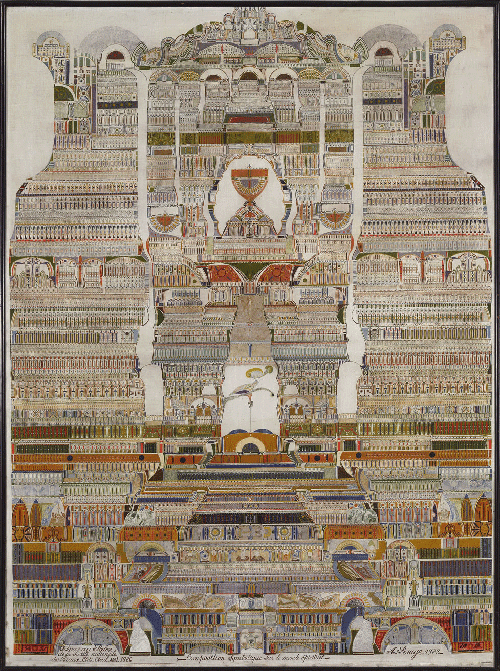 Composition symbolique sur le monde spirituel, Augustin Lesage, 1923, huile sur toile