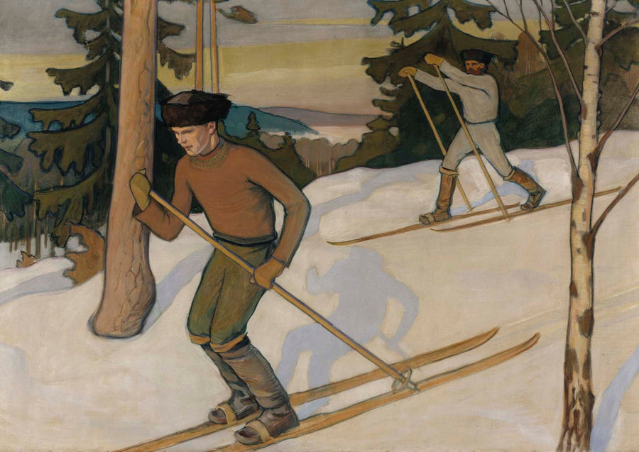 Drenge på ski - Väinö Blomstedt