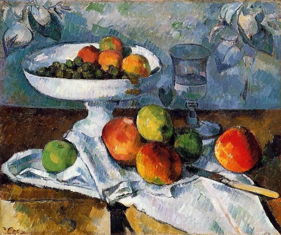 Skål, Glas og Æbler - Paul Cézanne