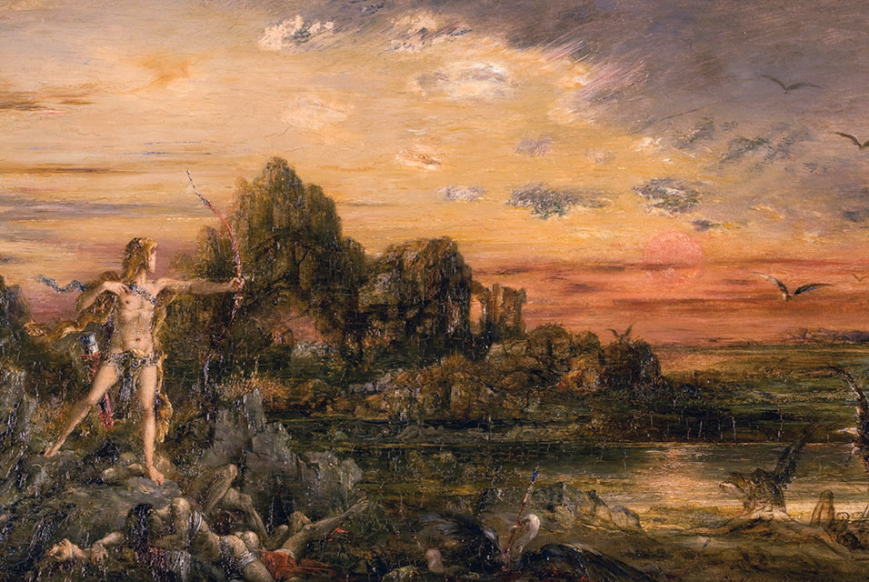 Hercules og fuglene i Stymphaleløen - Gustave Moreau