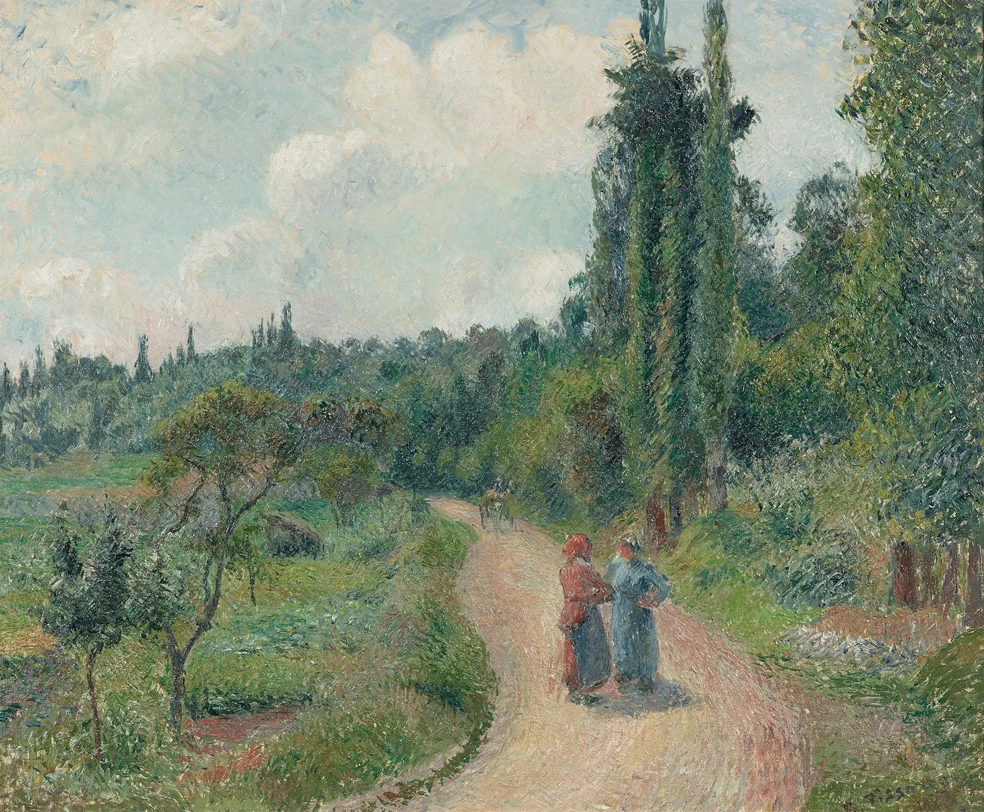 Reproduction du tableau « La Route d’Osny - Camille Pissarro » par Alpha Reproduction en peinture à l’huile
