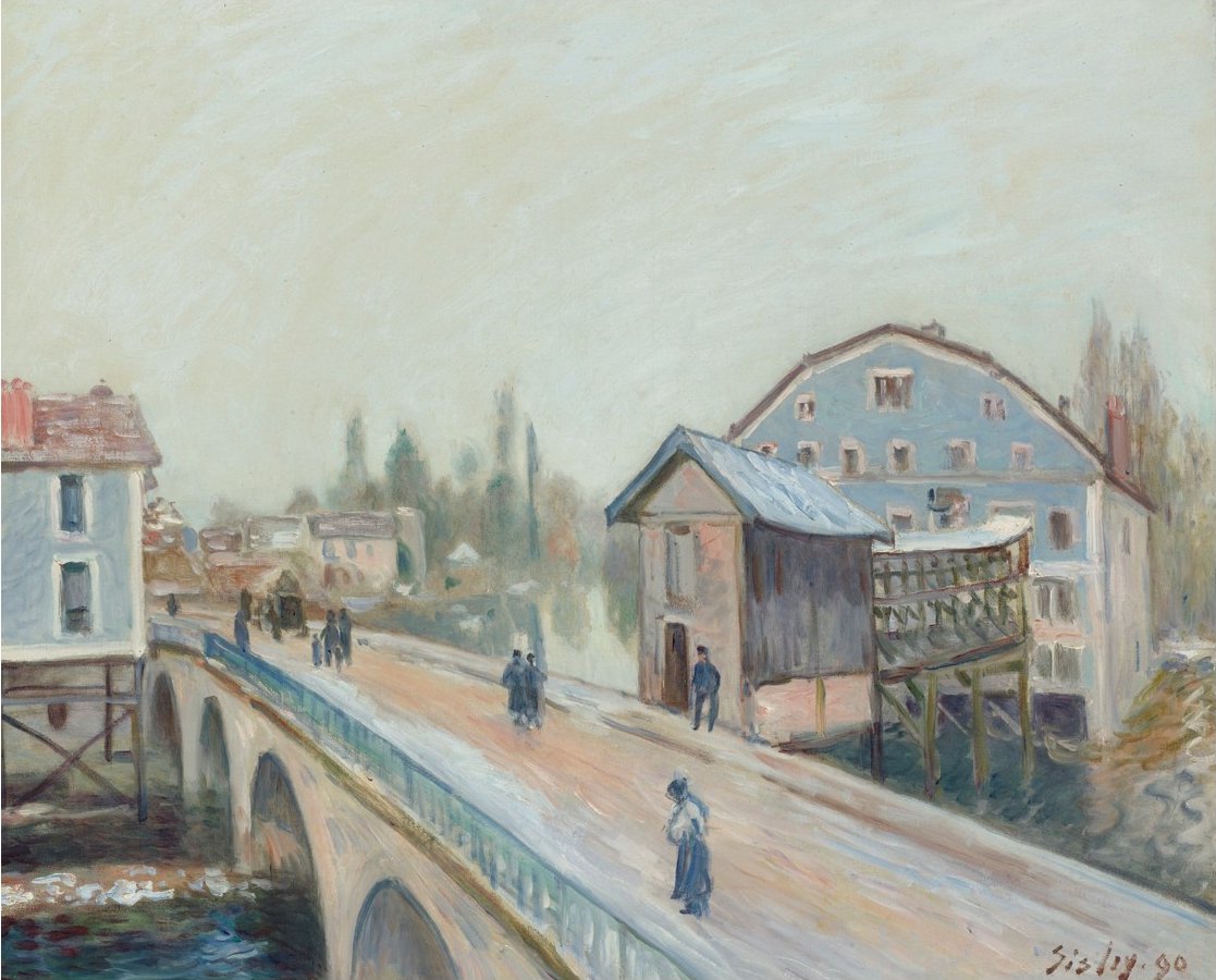 Reproduction du tableau « Le Pont de Moret - Alfred Sisley » par Alpha Reproduction en peinture à l’huile