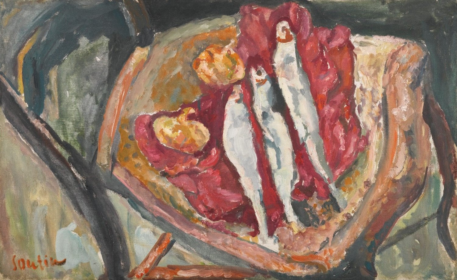 Nature Morte aux Harengs et aux Oignons - Chaim Soutine