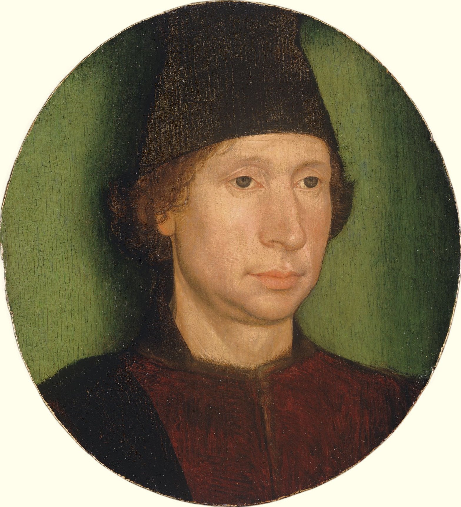 Portræt af en mand med sort kasket - Hans Memling