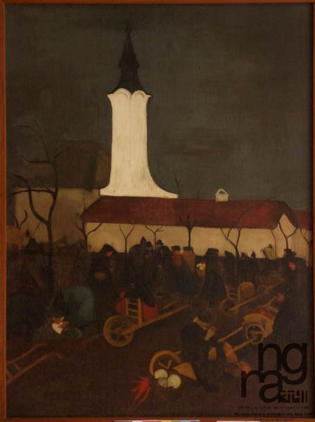 Marché d’un village hongrois - Amrita Sher-Gil