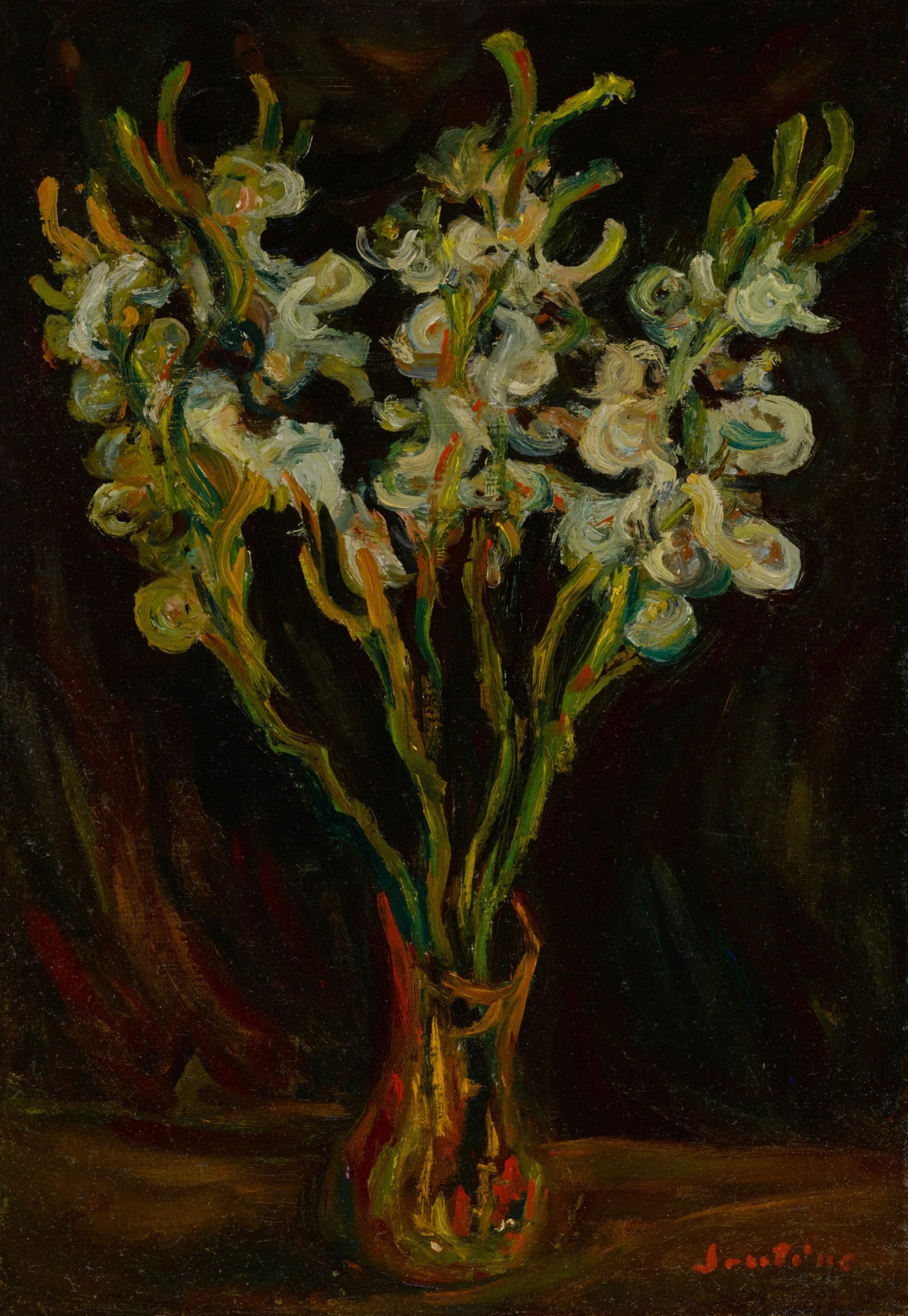 Glaïeuls blancs dans un vase - Chaim Soutine